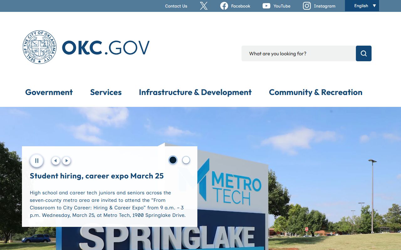 Oklahoma City official website for arrest records and public safety