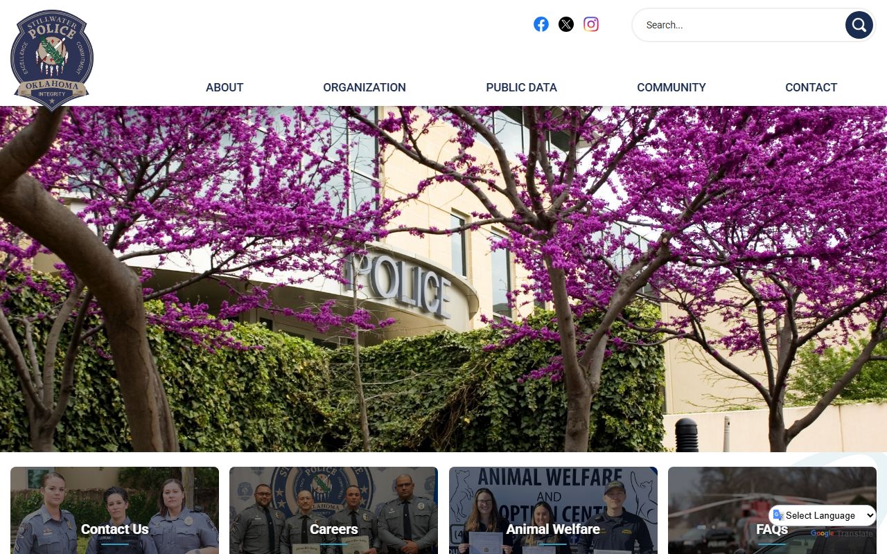 Stillwater Police Department website for arrest records