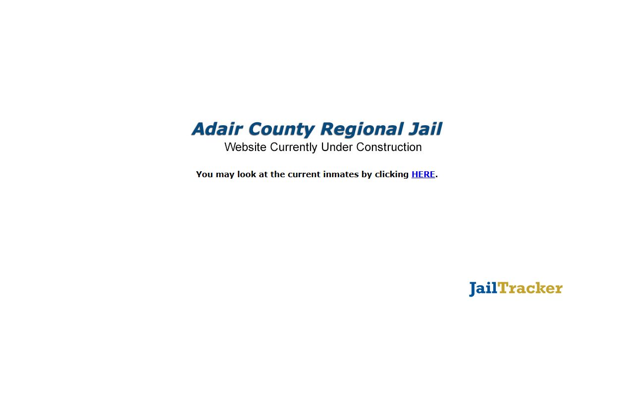Adair County Regional Jail website for arrest records