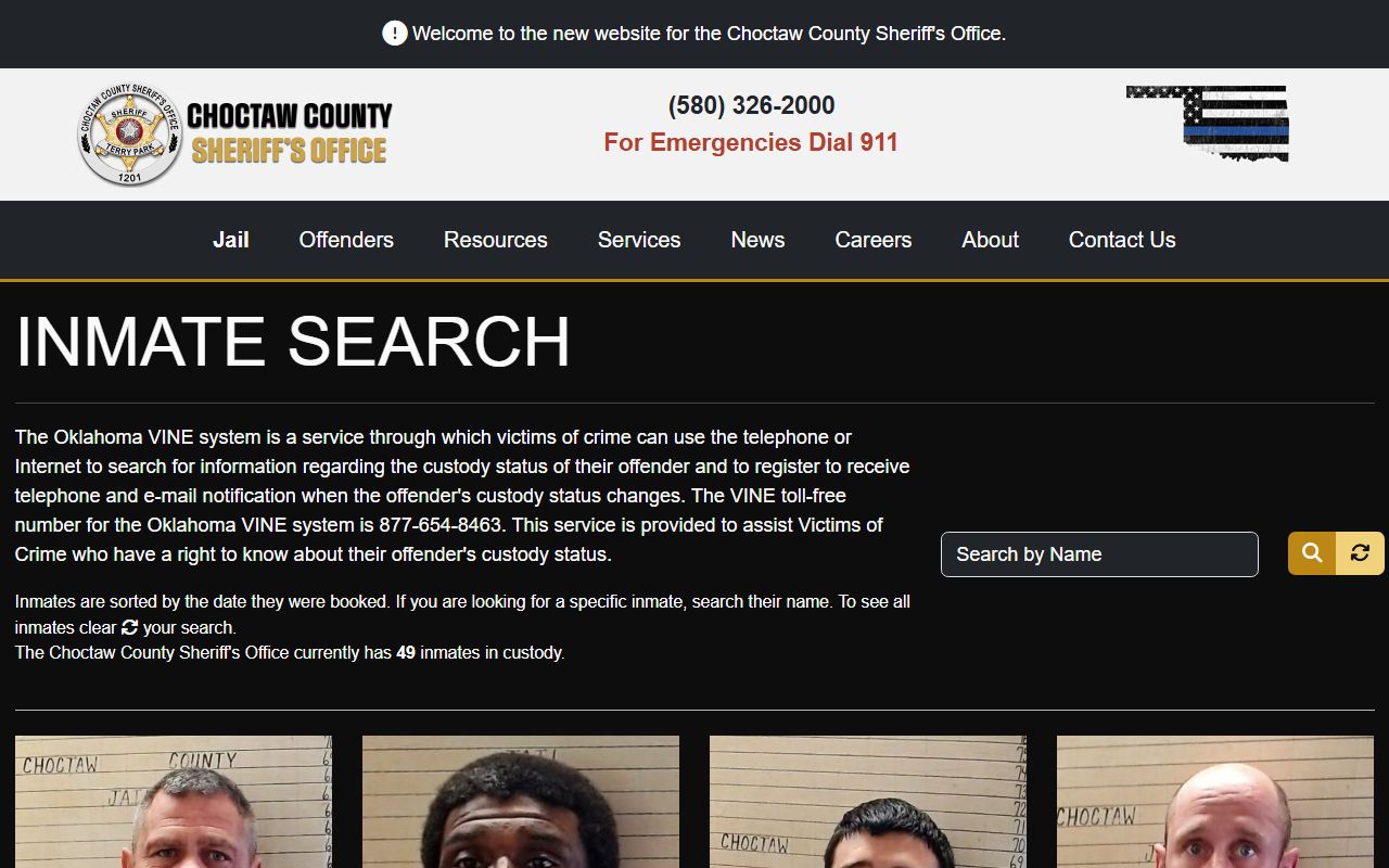 Choctaw County inmate search for arrest records