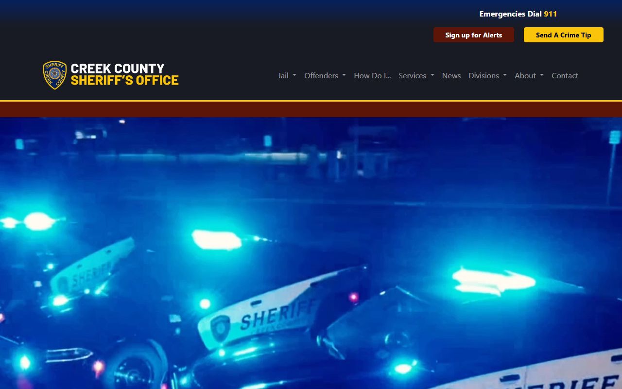 Creek County Sheriff website for arrest records search