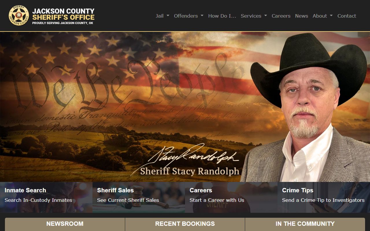 Jackson County Sheriff's Office website for arrest records