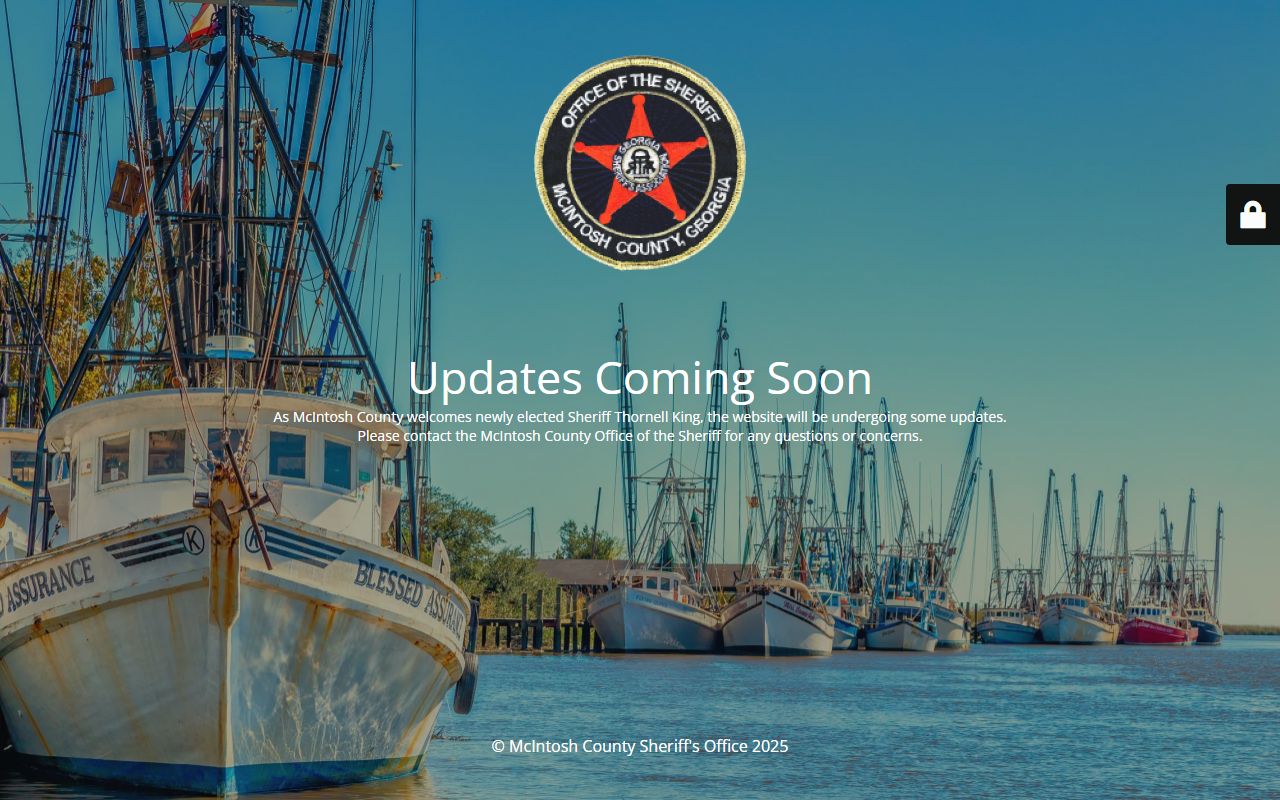 McIntosh County Sheriff's Office website for arrest records