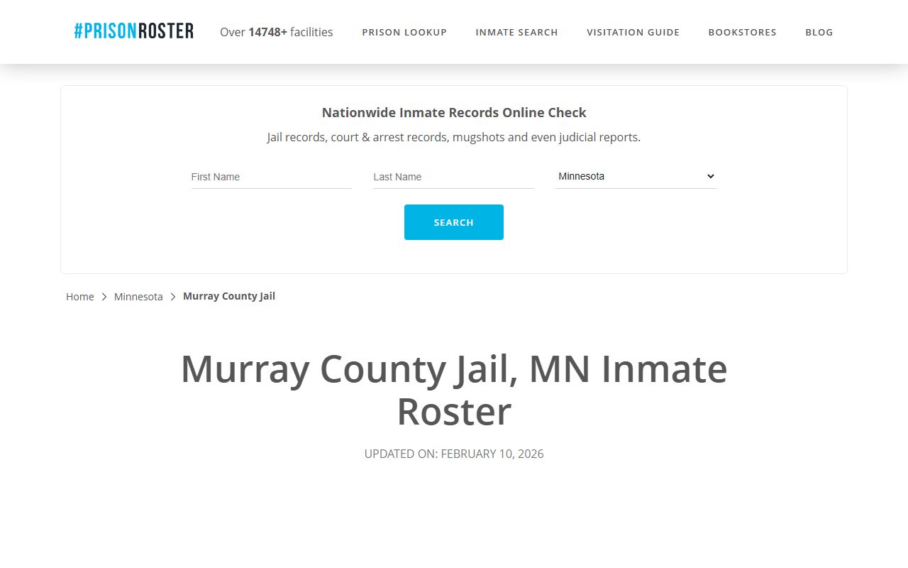 Murray County jail information and arrest records resources