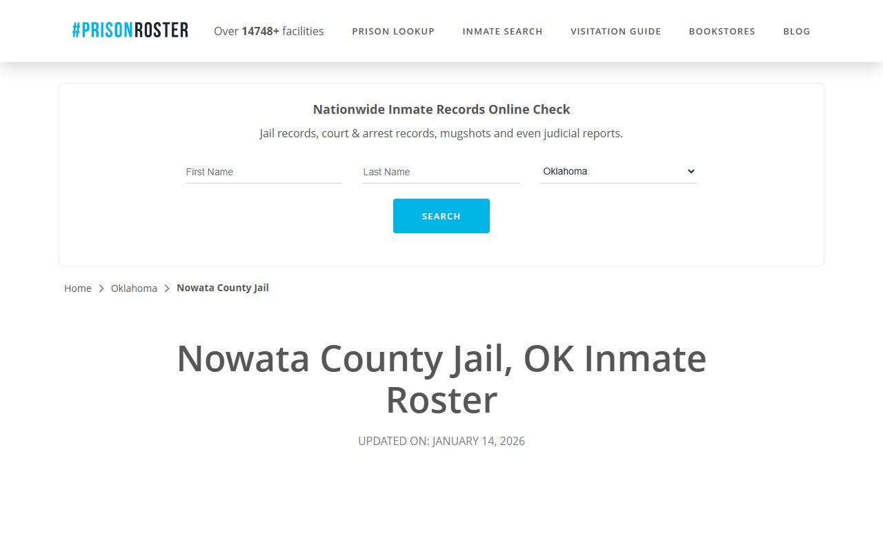 Nowata County jail information and arrest records