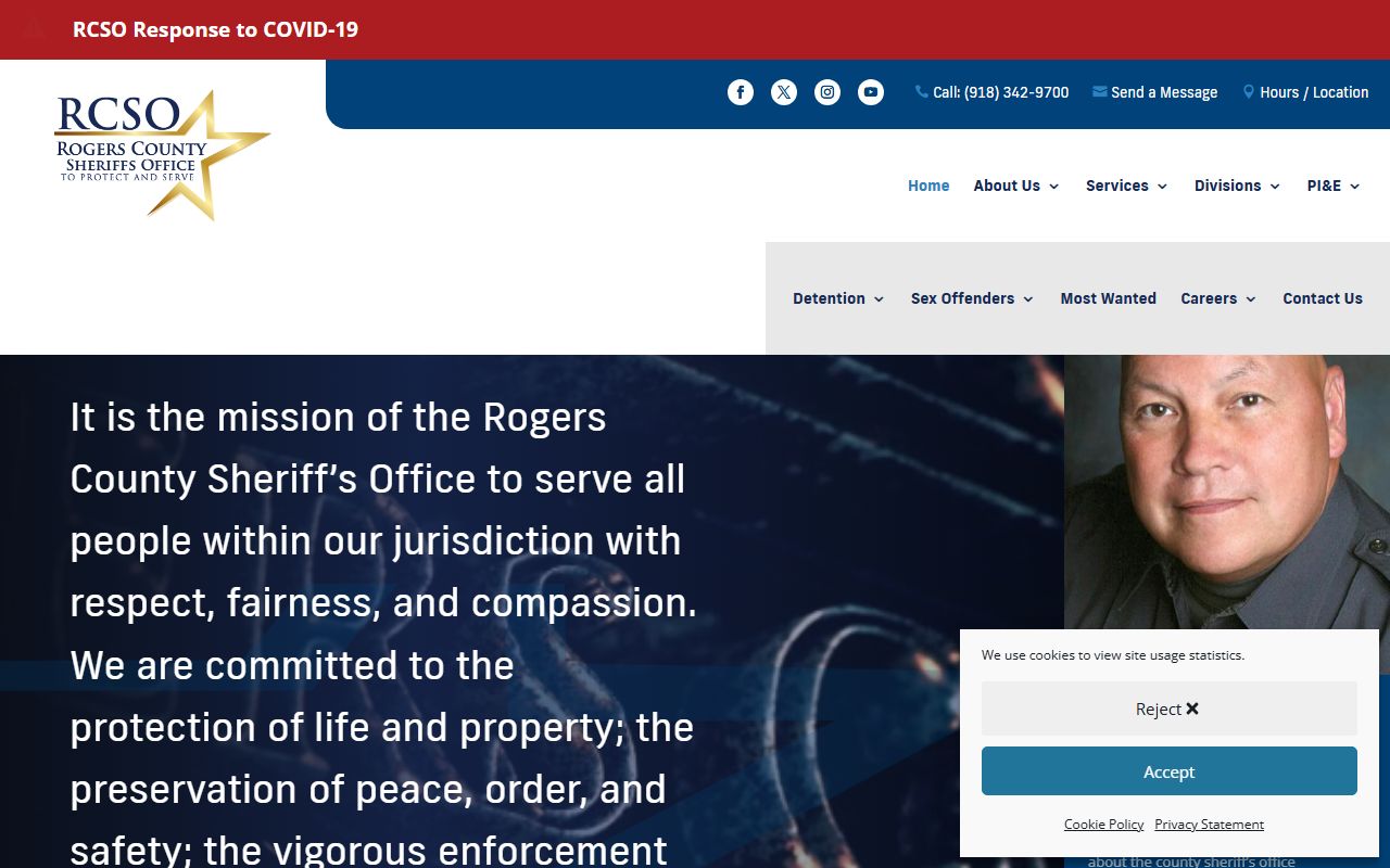 Rogers County Sheriff website for arrest records