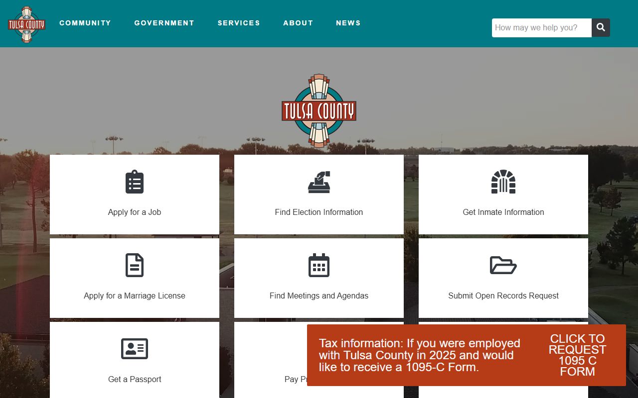 Tulsa County website for arrest records information