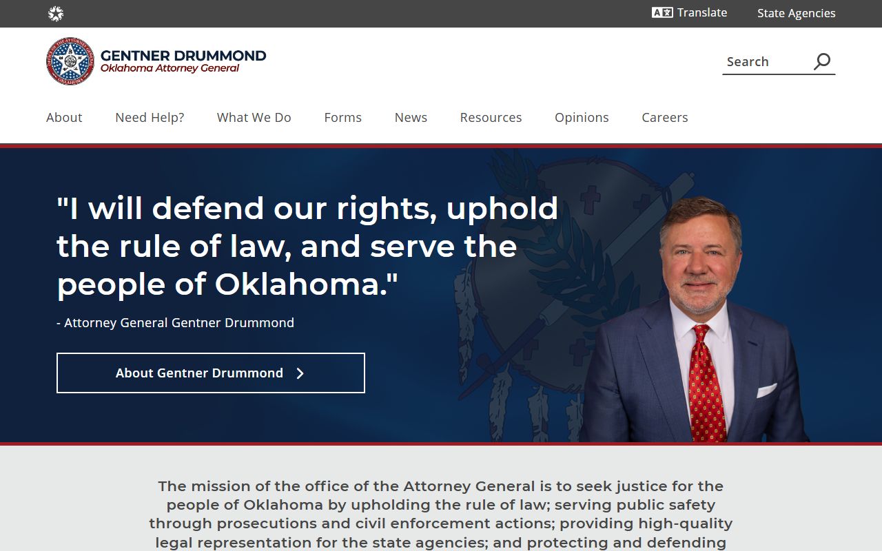 Oklahoma Attorney General office for arrest records assistance